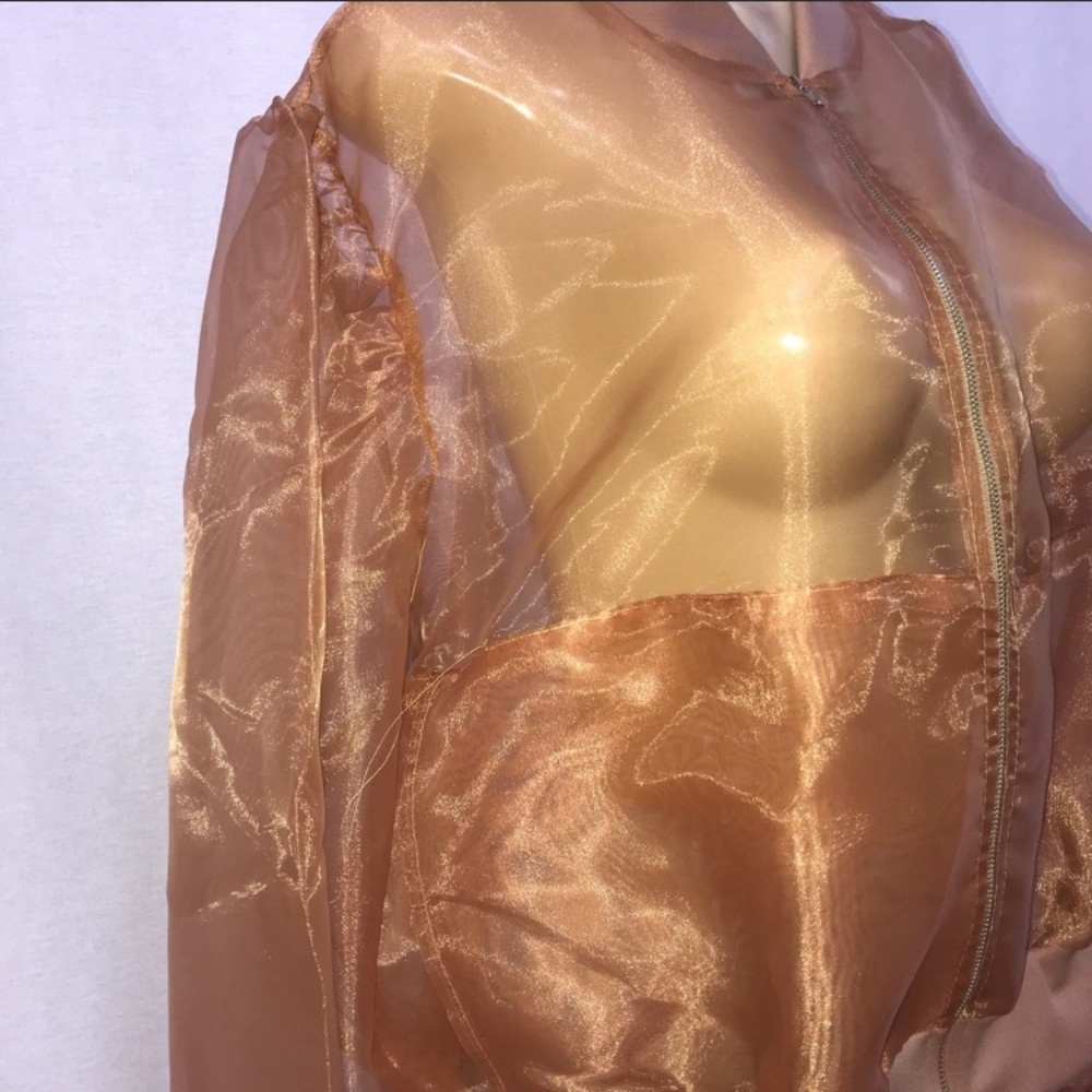 Sheer zipper crop Jacket - Picture 2 of 2